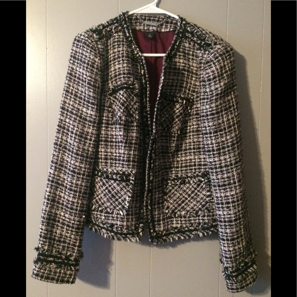 White House Black Market tweed blazer
